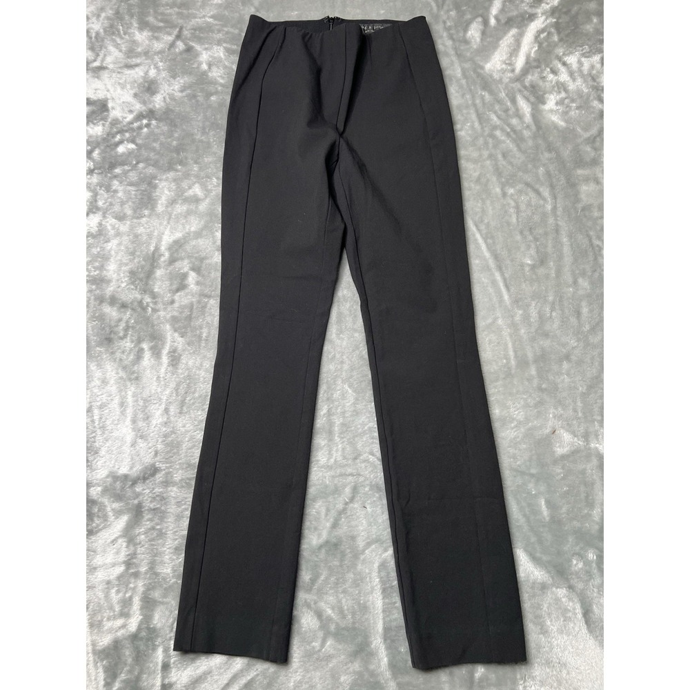 Rag And Bone Pants Women Size 0 Skinny Ankle Dress Solid Black‎ Back Zipper